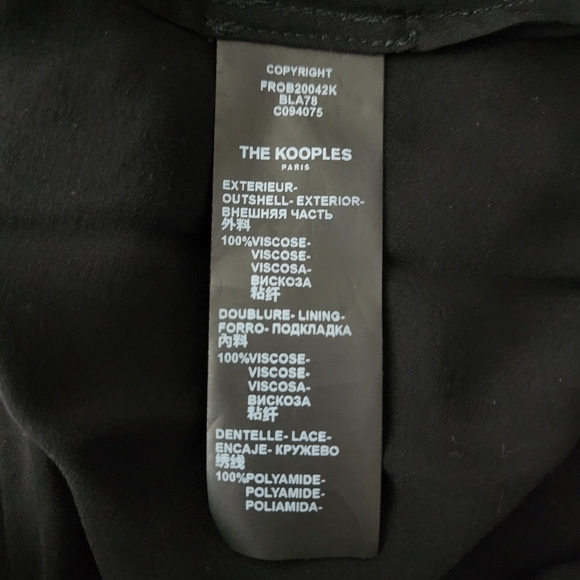 Kooples x Sport Long Sleeve Mini Floral Black Dress - Picture 6 of 9